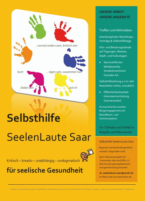 Neues Werbematerial von Selbsthilfe SeelenLaute Saar
